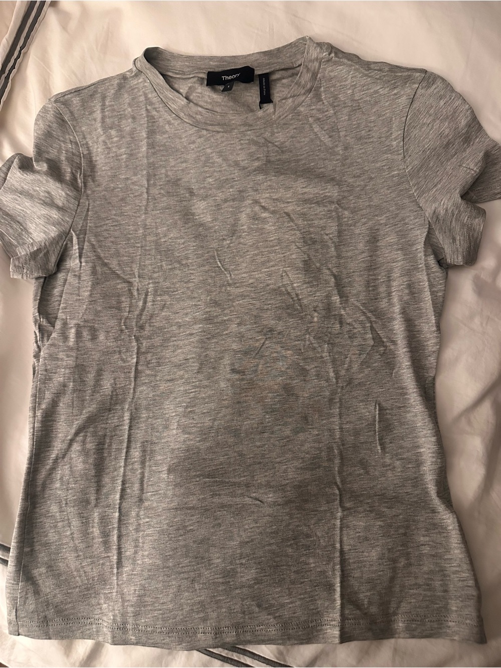 Theory Heather Gray Crewneck Tiny Tee